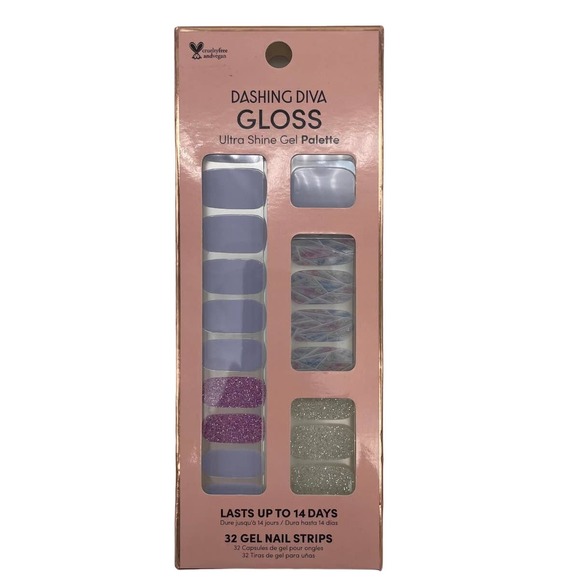 Dashing Diva Gloss Nail Strips Gleam Queen - UV Free Chip Resistant Gel Wraps - Picture 1 of 2